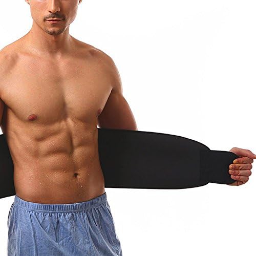 Darling Waist Trimmer,Waist Trimmer Belt Stomach Fat Burner Ab Belt for Women&amp;Men Body Shaper Brace Workout Waist Trainer for Fitness Weight Loss (Black, Medium 39"x8")