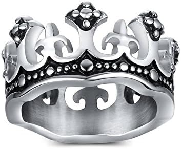 Royal King Crown Men's Titanium Ring (8)