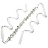 Remedios Bridal Sash Wedding Belt with Diamond Design For Women Gifts Nice Gifts,Ivory
