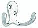 Franklin Brass (5-Pack) Double Wall Hooks 2-Prong Coat/Hat Polished Chrome Hooks for Hanging Wall Mount Hanger Clothes, Purse, Bag, Towel Organization Decorative Wall Hooks FBDPRH5-PC-C