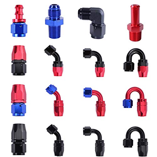 QUICATCH 【Ship from USA】 Braided 3/8 Fuel Line 6AN Oil/Gas/Fuel Hose End Fitting Hose Separator Clamp Kit - Thumbnail 6
