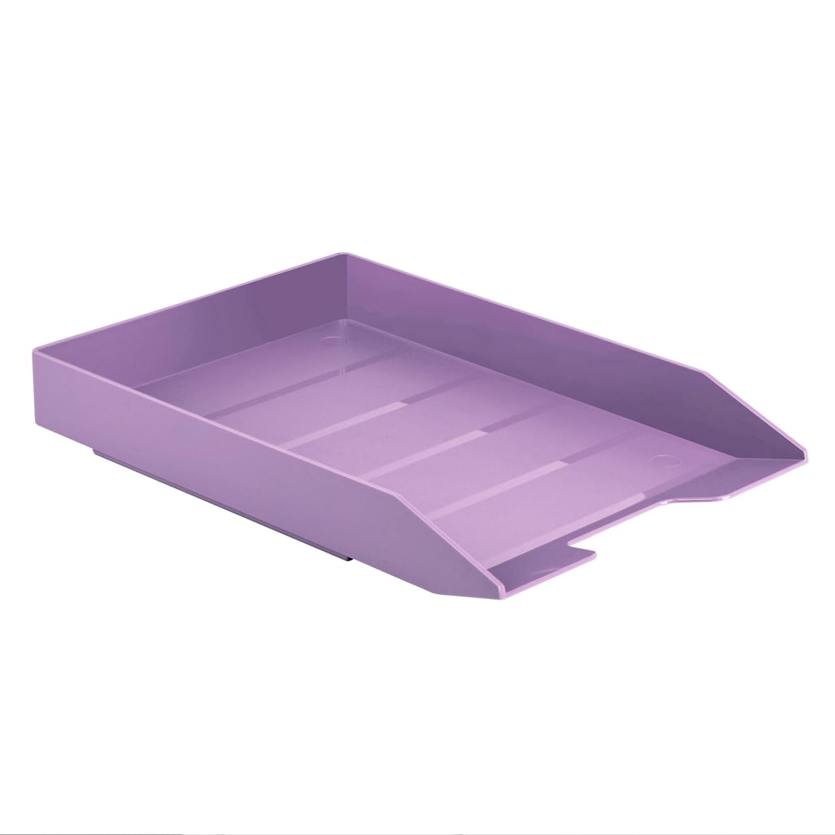 Acrimet Stackable Letter Tray Front Load, Letter Size, Plastic, Solid Purple Color, 1 Unit