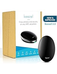 New Keezel 2.0 VPN Portable Router   Built in Firewall for Wireless Internet Connection   VPN Router with Travel Power Bank for Father's Day   Creates Online Security & Privacy on Any Wi Fi Network