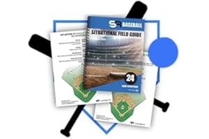 Score It Right Baseball Situational Guide – Premium Situational Field Guide for Coaches, Players, Parents – Detailed Baseball Field Guide – Thick Cardboard Paper – 24 Game Situations