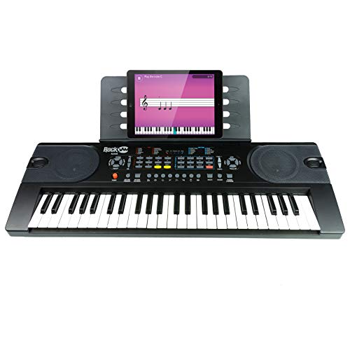 RockJam (RJ549) 49-Key Portable Electric Keyboard Piano With Power Supply, Sheet Music Stand and Simply Piano App (Best App For Identifying Music)