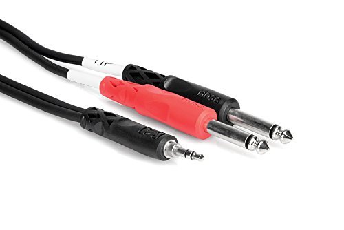 Hosa-CMP-159-PAK5-35-mm-TRS-to-Dual-14-inch-TS-Stereo-Breakout-Cable-3-feet-10-Pack