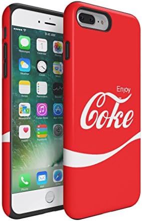 Enjoy Coke High Drugs iPhone 7 Plus Double Layer Hard PC Shell + Shock Absorbing TPU Bumper Tough Armor Case Cover