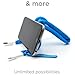 NEET 36 inch Cord Organizers, Cable Management Sleeve, Power Wire Cover Strip, Cord Hider Ties, Cloth Cord Cover, Zippered Cord Wrap Keeper, USB Charging Wire Protector, Blue