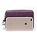 Three Layer Zipper Purse Waterproof Nylon Wallet Handbag Cell Phone Pouch Coin Purse (Deep blue)