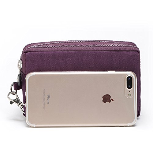 Three Layer Zipper Purse Waterproof Nylon Wallet Handbag Cell Import It All