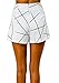 RUIGO Women's High-waisted Boho Asymmetrical Hem Print Skirt Shorts Skort (M, White)