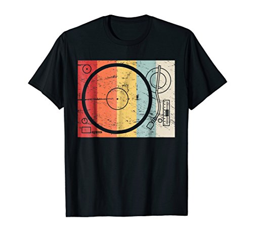 Vintage Distressed Vinyl Record Player T-Shirt