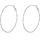 Dainty Big Hoop Earrings for Women 14K Gold Plated Hypoallergenic Large Huggie Dangle Drop Round Circle Hoops Earring Fashion Jewelry Gifts for Her Friends