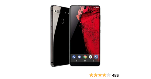Amazon Com Essential Phone 128gb 4gb Ram 5 71in Qhd Water Resistant Ip54 Gsm Cdma Factory Unlocked At T Sprint T Mobile Verizon Black Moon Renewed