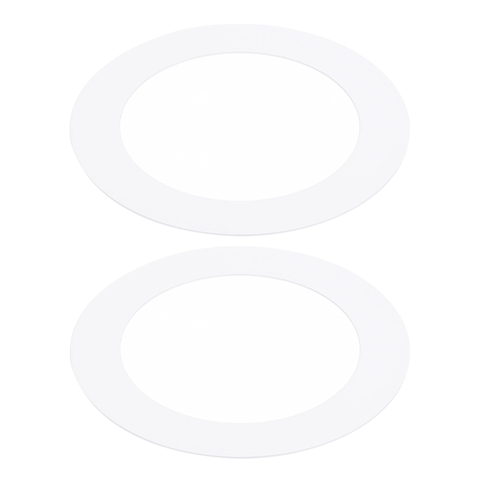PATIKIL Metal Goof Trim Ring, 2 Pcs 4.72" OD 3.39" ID Circular Ceiling Light Trims Ring Recessed Light Cover Ring for Recessed Can Downlight, White