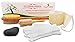 Dry Brush & Skin Exfoliating Set - VEGAN. NO Boar Bristles - Natural 5 in 1 kit - Body Brush, Foot Brush & Pumice Stone, Loofah Back Scrubber, Face Konjac Sponge, Bath Gloves. Reduce Cellulite