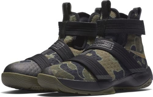 Nike kid s lebron soldier 10 gs, black/bamboo-medium ol…