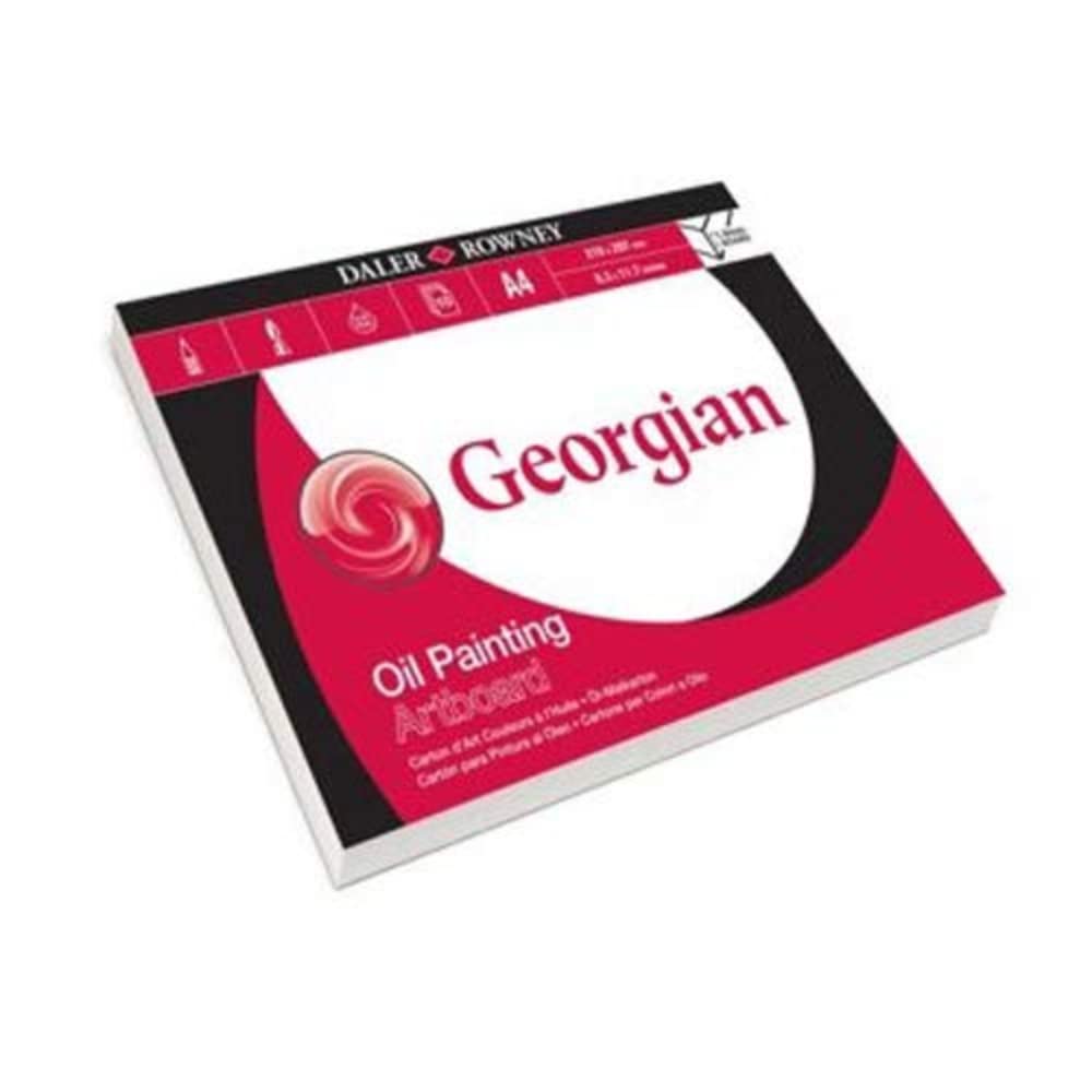 Daler-Rowney Georgian Oil Artboard Pad, A4 1.4mm Thick, 10 Sheets, For Professional Oil Artists & Students