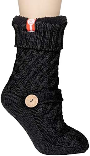 Womens Sweater Design Super Thick Comfy Non-Skid Slipper Socks