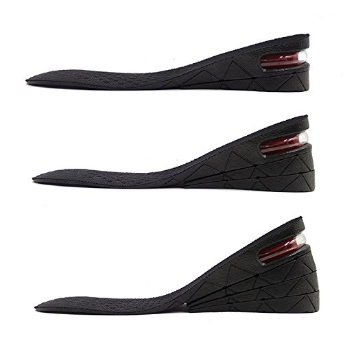 Orthotic Height Increase Insole 4-Layers heel lift (1.2-3.5 inches) Air cushion Shoe Lifts Elevator Insole lift Inserts for Men & Women