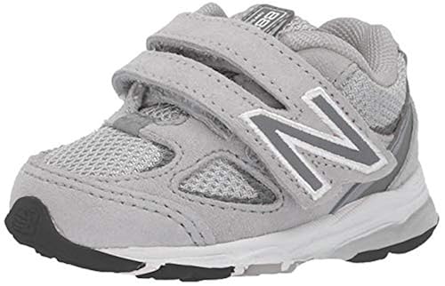 New Balance Kid's 888 V2 Hook and Loop Running Shoe, Grey/Grey