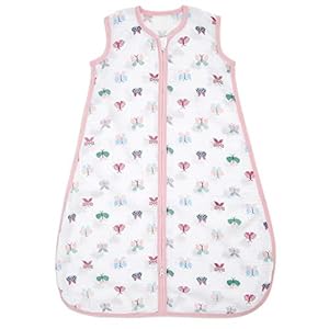 aden by aden + anais Essentiële Slaapzak 1.0 Tog (6-18 maanden) 100% Muslin Katoen – Bloemen Fauna – Vlinders