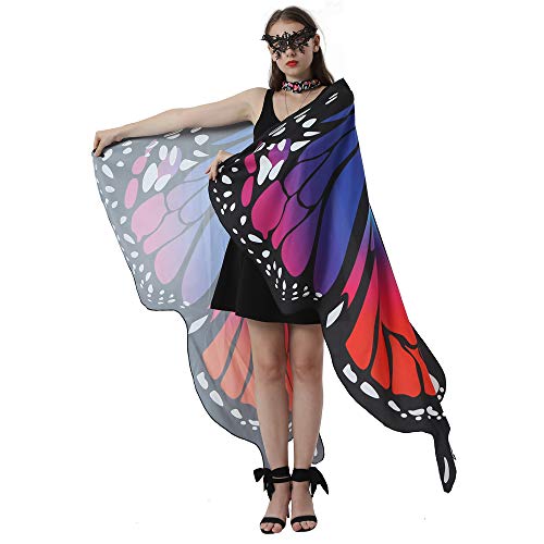 Motiloo Butterfly Wings for Women, Butterfly Shawl Costume Accessory Monarch Butterfly Shawl Cape Halloween Christmas Costume