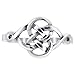 925 Sterling Silver Celtic Rounded Knot Design Ring