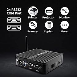 WEIDIAN Fanless PC Dual NIC, Mini Desktop Computer