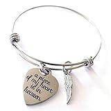 Memorial Jewelry, A Piece of My Heart is in Heaven Bangle Bracelet