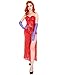 miccostumes Women's Jessica Red Costume Cosplay Sequin Dress with Gloves (L)