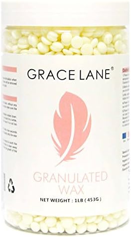 Hard Wax Beans by Grace Lane | Hair Removal Hot Paraffin Waxing 1 Pound (Milk)