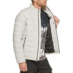 DKNY Men's Jon Quilted Stand Collar Puffer