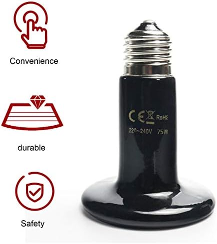 Pet Ceramic Heating Lamp 25W 50W 75W 100W 150W 200W IR Heat Emitter Bulb 220-240V Turtle Snake Lizard Heater Lamp