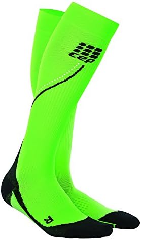 CEP Women's Progressive+ 2.0 Compression Run Socks (Size IV (Calf 15.5-17.5-Inch), Flash Green)