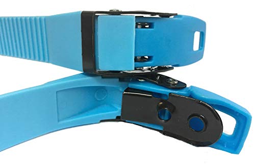 2 Pieces Inline Rrollerblade Straps Replacement Shoes Energy Straps Replacements Parts for Kids Skates Buckles Accessory Blue