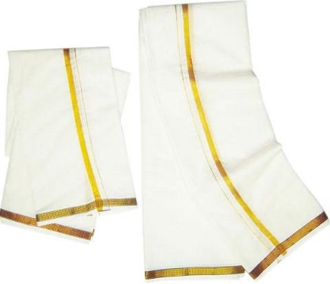 Sri Thulam's white dhoti for men