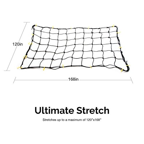 Tooluxe 50970L Extra Large Bungee Cargo Net with 28 Hooks, 72â€ x 96â€ | Lightweight, Flexible and Compact