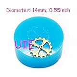 026ST Steampunk Watch and Gear Mold Silicone Mould 14mm - Sugarcraft Air Dry Polymer Clay Molds, Fake Sweet Mould Food Safe