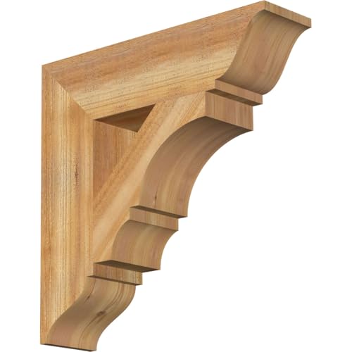 Ekena Millwork 6"W x 24"D x 24"H Balboa Traditional Rough Sawn Bracket, Western…