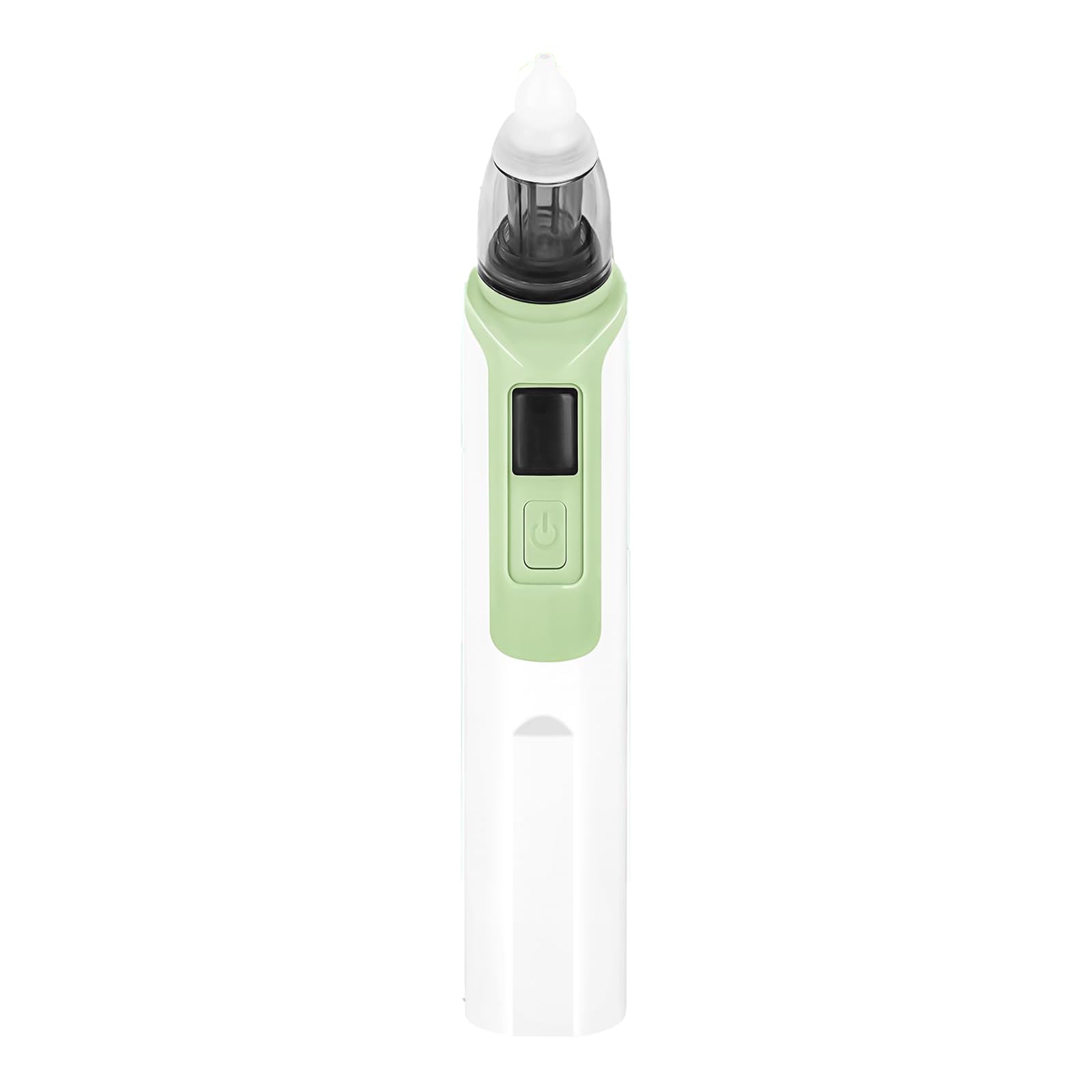 Nasal Aspirator for Baby Electric Nose Aspirator for Toddler Baby Nose Aspirator Adjustable 6 Levels of Suction Automatic Nose Cleaner with 2 Size Nozzles 1 Clip for Newborns and Infants (Green)