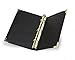 Samsill 15131 Classic Collection Executive Presentation Mini 3 Ring Binder/Organizer/Planner, 1 Inch Brass Round Ring (5.5 x 8.5 Inch Sheets), Black