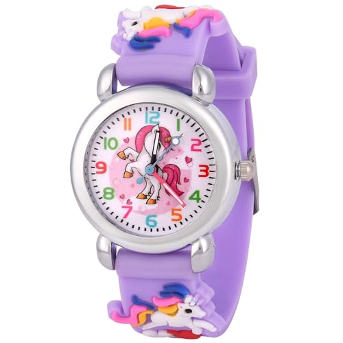 OFFCUP Kids Watch, 3D Cartoon Toddler Watches, Analog Quartz Watches for Girls Boys with Comfortable Silicone Band Best Toys Gifts for Girls Boys Age 3-12