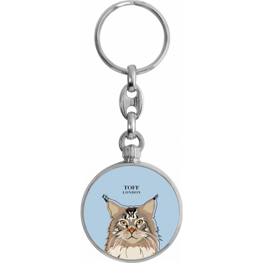 Toff London Maine Coon Cat Head Keyring