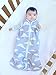 2 Pack Organic Cotton Wearable Blanket, Sleep Sack for Boy or Girl, Gray Cloud / White (Small)