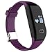 Fitness Tracker, Pard Heart Rate Monitor, Smart Bracelet for Android iOS Smartphones, Purple