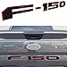 Arita Tailgate Insert Letters for Ford F150 2018 2019 2020-3M Adhesive & 3D Raised Metal Tailgate Decal Letters - Gloss Black with Red Border