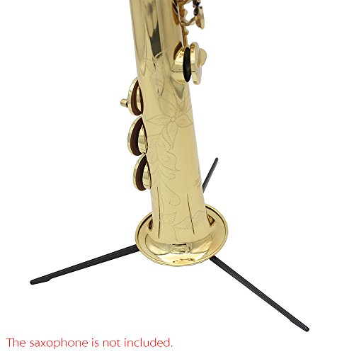 Andoer Portable Soprano Saxophone Sax Stand Folding Tripod Black