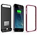 iPhone 5S Battery Case, iPhone 5 Battery Case - Maxboost Atomic S Portable Charger for iPhone 5/5S [MFI Certified] External Protective 2400mAh Battery Charging Juice Power Bank [Matte Black/Pink]