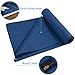 sunland Yoga Towel Sweat Absorbent Soft Non-Slip Hot Yoga Towel + Hand Towel 2 in1 Set with Carry Bag Ideal for Pilates Hot Yoga Bikram 24 inches x 72 inches Navy Bluethumb 1